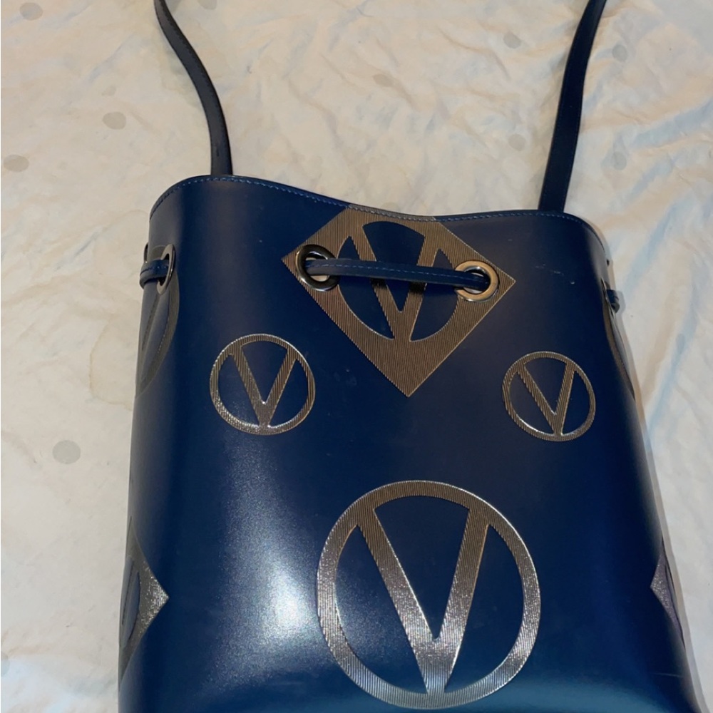 Valentino Navy Blue Bucket Bag